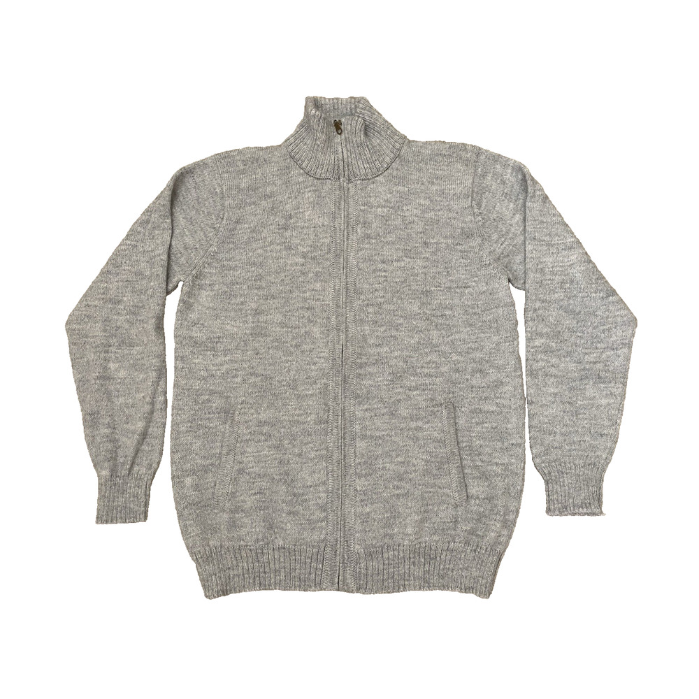 Duhuall 100% Baby Alpaca Full‎ Zip Soft Knit Sweater Jacket Luxury Old Money